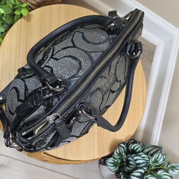 Coach Madison Sophia Op Art Sequin Satchel - Picture 14 of 16